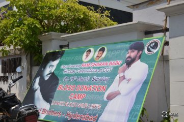 Ram Charan Birthday Celebrations At Chiranjeevi Blood Bank